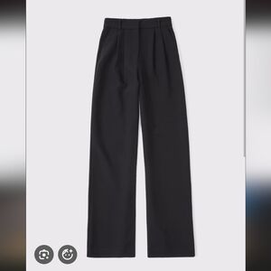 Abercrombie & Fitch Black Wide-Leg Pants/Tailored Trousers Size 25/0